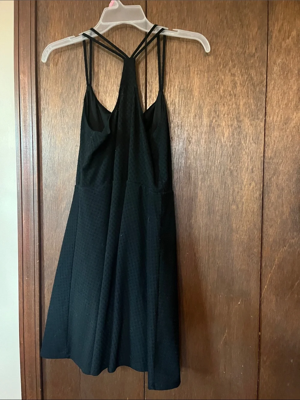 Mossimo Supply Co. Black Racerback Fit & Flare Mini Dress Medium - Picture 6 of 7